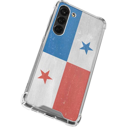 Panama Flag Distressed Galaxy S24 FE Clear Case